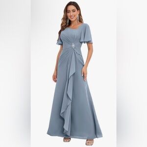 Amazon Dusty Blue Mother of the Bride dress